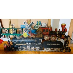 Vtg  43”x20"×3" RARE Burwood Products Company 502 Railroad Wall Hanging